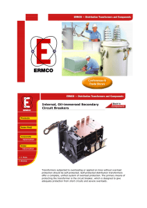 Internal, Oil-immersed Secondary Circuit Breakers