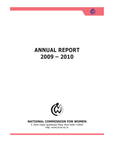 annual report 2009 – 2010 - National Commission for Women