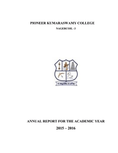 Year 2015 - 2016 - pioneer kumaraswamy college