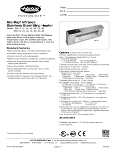 Glo-Ray® Infrared Stainless Steel Strip Heater