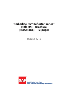 Timberline HD® Reflector Series