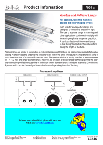 USA / Canada - Aperture and Reflector Fluorescent Lamps. For