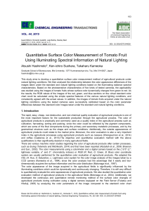Quantitative Surface Color Measurement of Tomato Fruit