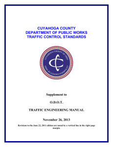 Traffic Control Standards Supplement to the ODOT Traffic