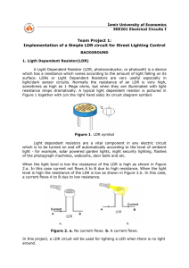 Implementation of a Simple LDR circuit for Street Lighting Control