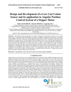 Design and Development of a Low Cost Colour Sensor and its