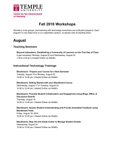 Fall 2016 Workshops August
