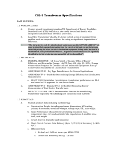 CSL-3 Transformer Specifications