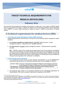 1. Technical Requirements Medical Devices (MD) 2016