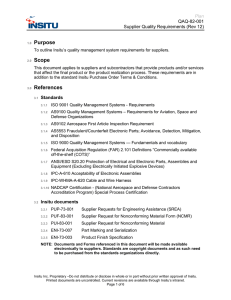 QAQ-82-001 - Supplier Quality Requirements (Rev 12)