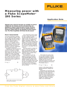 Measuring power with a Fluke ScopeMeter® 190 Series
