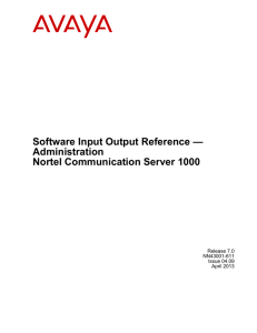 Software Input Output Reference — Administration
