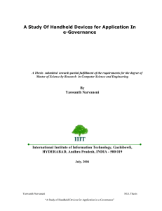 A Study Of Handheld Devices for Application In e