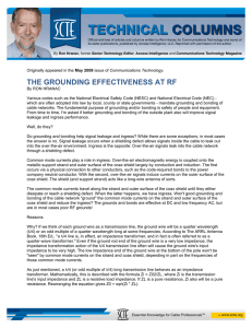the grounding effectiveness at rf