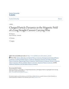Charged Particle Dynamics in the Magnetic Field of a Long Straight