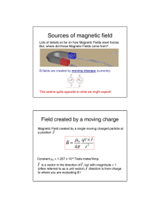 Sources of magnetic field