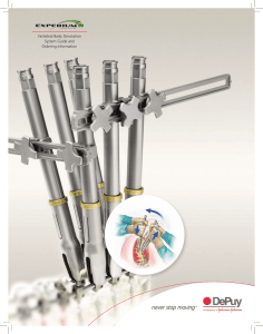 Vertebral Body Derotation System Guide and Ordering Information