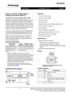 ISL29101 Datasheet