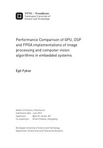 Performance Comparison of GPU, DSP and FPGA