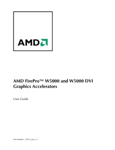 AMD FirePro™ W5000 and W5000 DVI Graphics Accelerators