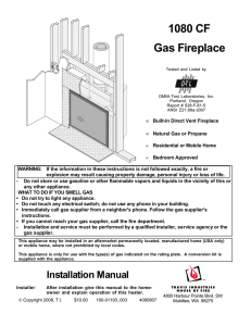 1080 CF Gas Fireplace