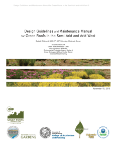 Design Guidelines and Maintenance Manual for Green Roofs in the