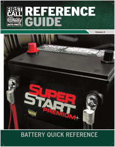 battery quick reference - O`Reilly First Call Auto Parts for the