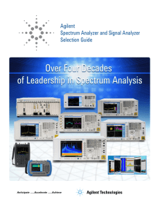 Agilent Spectrum Analyzer and Signal Analyzer