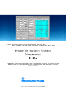 Program for Frequency Response Measurements FreRes