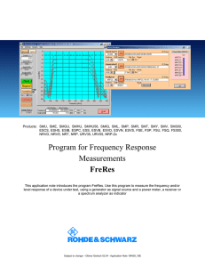 Program for Frequency Response Measurements