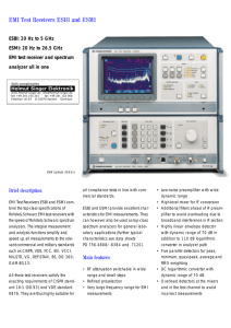 EMI Test Receivers ESBI and ESMI