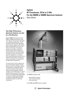 Agilent/Agilent 8568B Spectrum Analyser data sheet