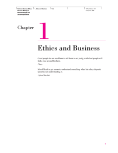 Ethics and Business - McGraw Hill Learning Solutions