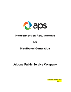 Interconnection Requirements For Distributed Generation Arizona