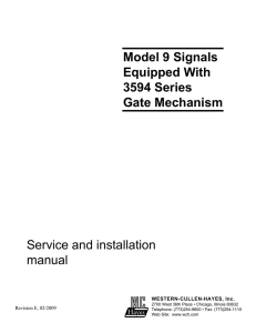 Model 3594 Bridge/Security Gate Mechanism Manual