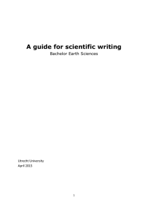 A guide for scientific writing