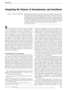 Integrating the Science of Consciousness and Anesthesia