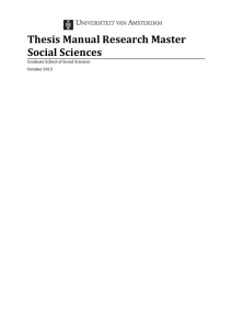 Thesis Manual Research Master Social Sciences