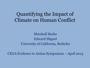 Quantifying the Impact of Climate on Human Conflict