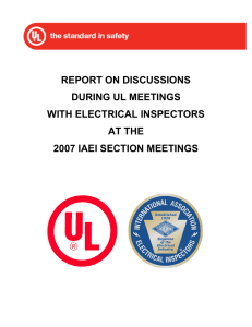UL - Inspectors Report - Template