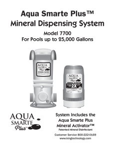 Aqua Smarte Plus™ Mineral Dispensing System