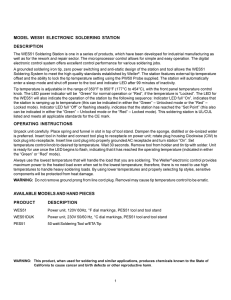 model wes51 electronic soldering station