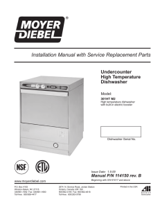 Installation Manual with Service Replacement Parts