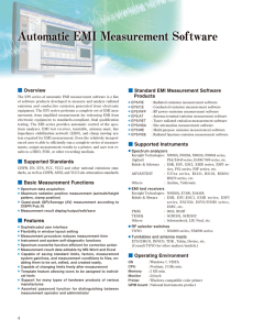 Automatic EMI Measurement Software