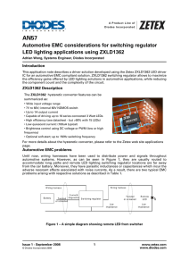 Automotive EMC considerations for switching regulator LED lighting
