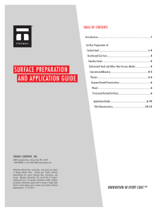 surface preparation and application guide