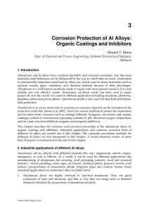 Corrosion Protection of Al Alloys: Organic Coatings and