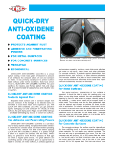 quick-dry anti-oxidene coating