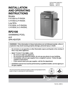 installation and operating instructions