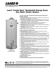 Laars® Combi Heat™ Residential Energy Saver Gas Water Heater
